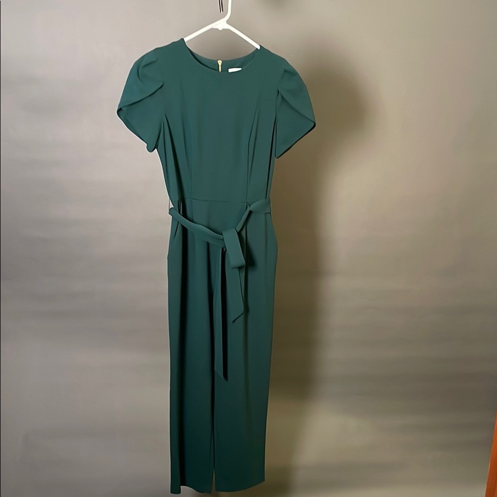 Calvin Klein Tulip Sleeve Green Dress